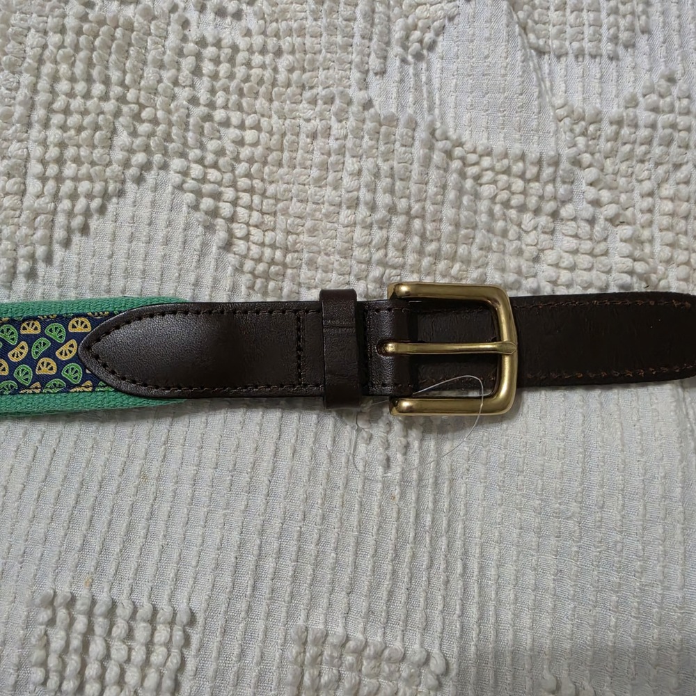 Vineyard Vines New Canvas‎ And Ribbon Belt with Lemon And Limes Men's Size 32